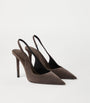 Brunello Cucinelli Suede Monili-Detail Slingback Pumps