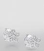 White Gold and Diamond Wild Flower Stud Earrings