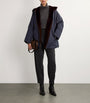 Blue Long-Haired Mink-Lined Technical Jacket