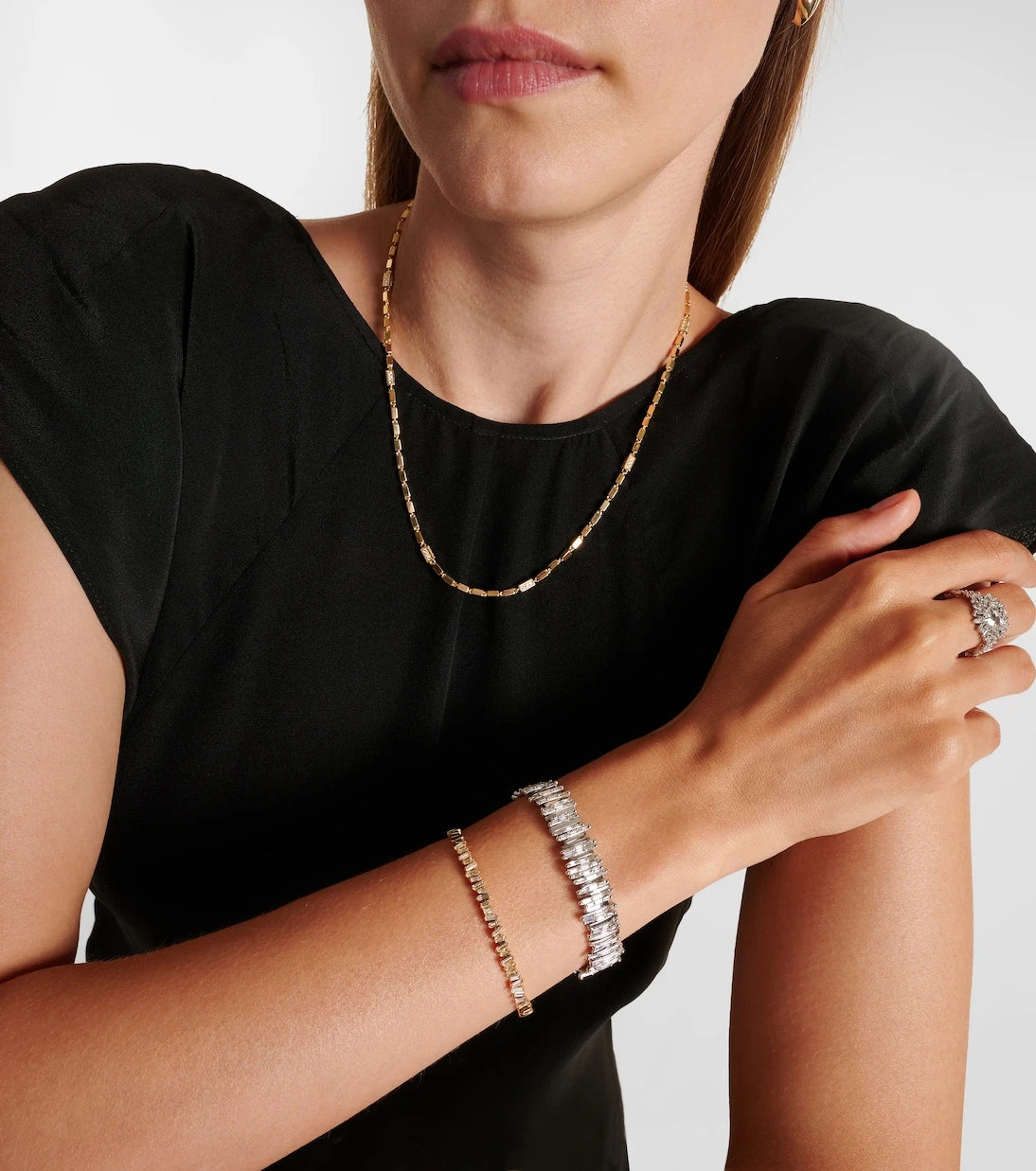 Suzanne Kalan - Classic Milli 18kt white gold bangle with diamonds