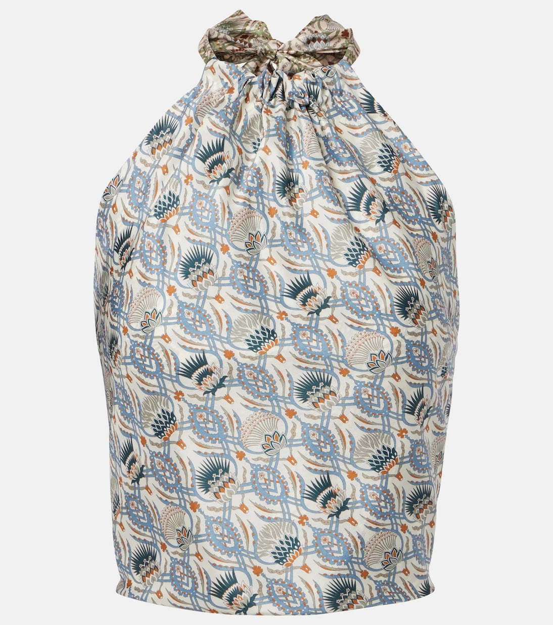 Loro Piana - Annet printed halterneck silk top