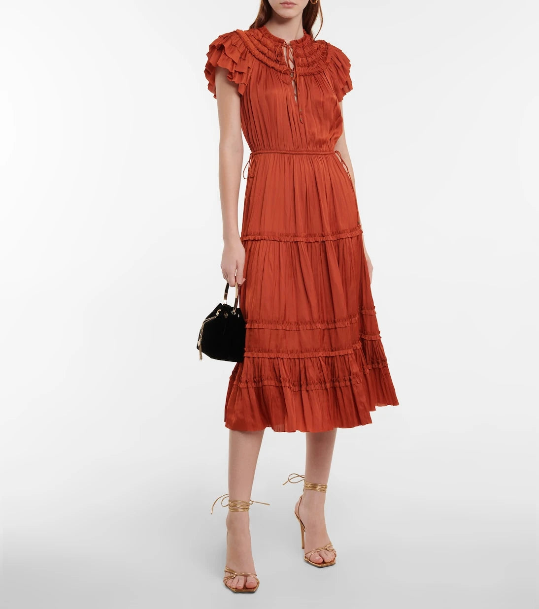 Ulla Johnson - Isadora pleated satin midi dress