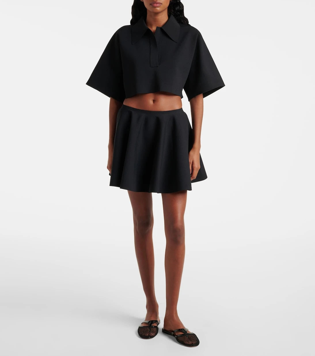 Alaïa - Pleated godet miniskirt