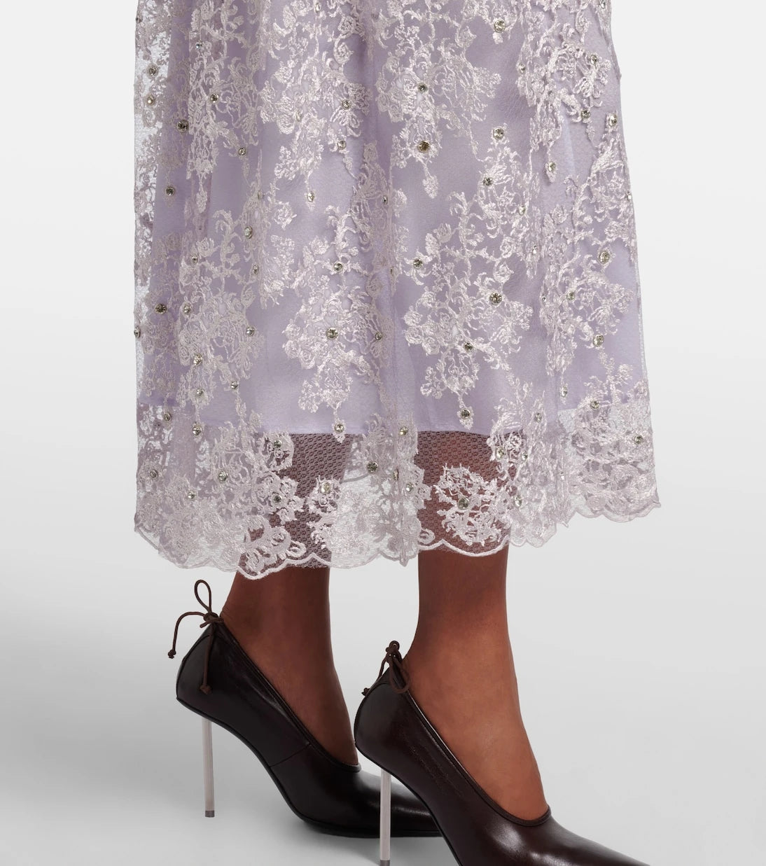 Jacques Wei - Embellished lace cocktail dress