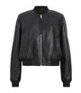 Leather Orten Bomber Jacket BLACK