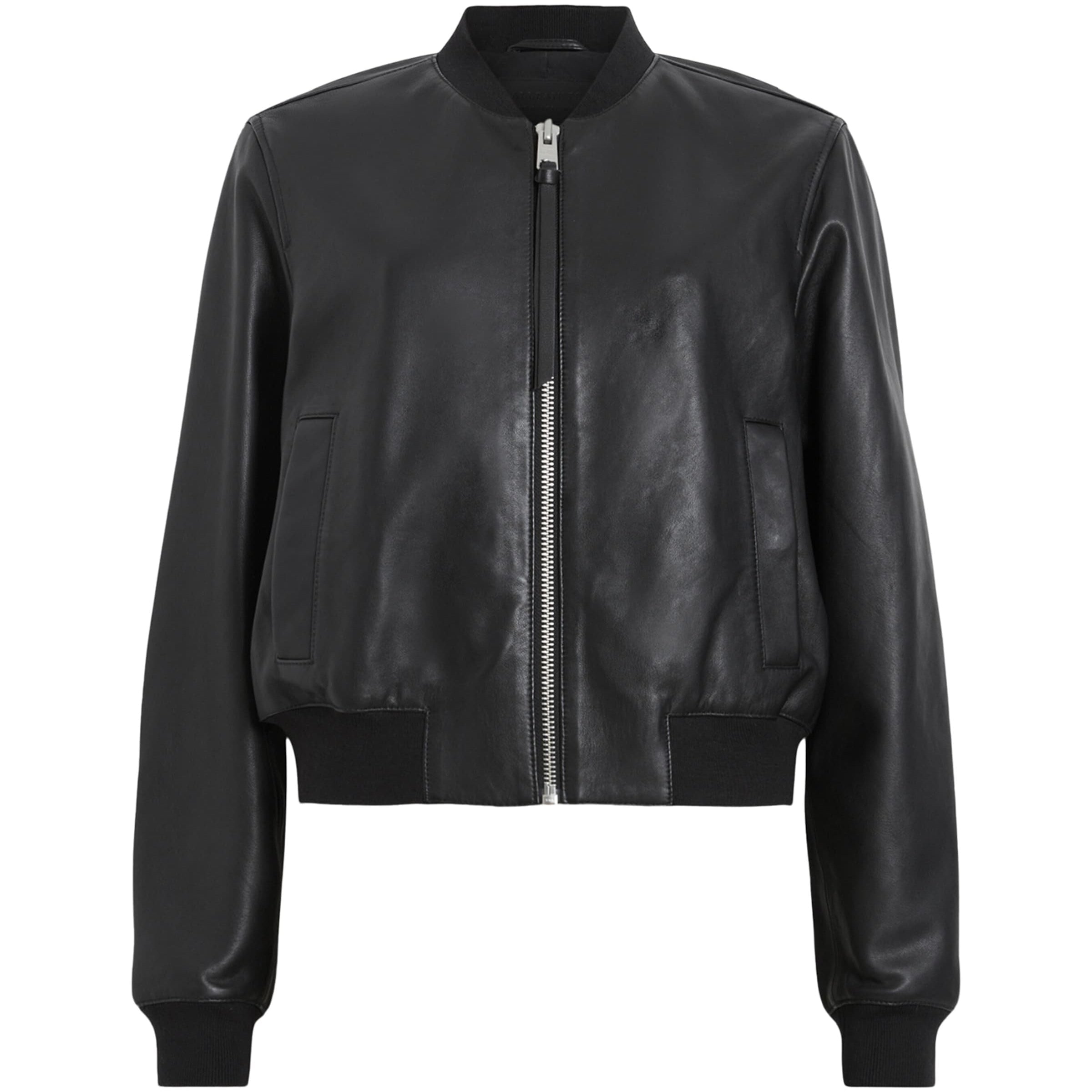 Leather Orten Bomber Jacket BLACK