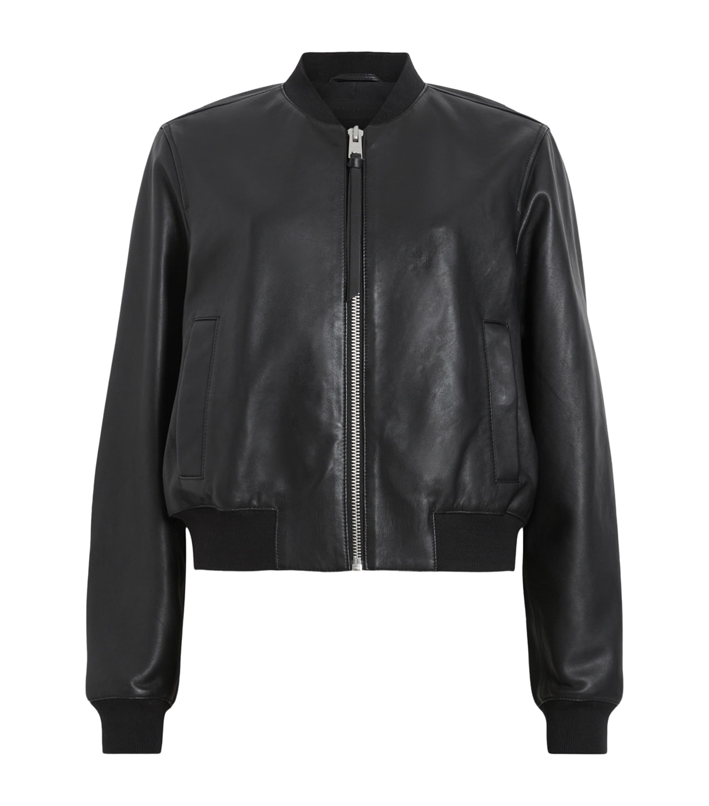 Leather Orten Bomber Jacket BLACK