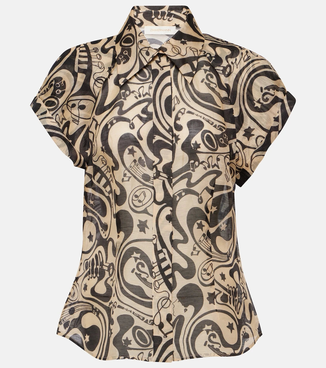 Zimmermann - Matchmaker printed linen and silk blouse