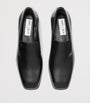Jimmy Choo Black Eliot 45 Buffalo Leather Heeled Loafers
