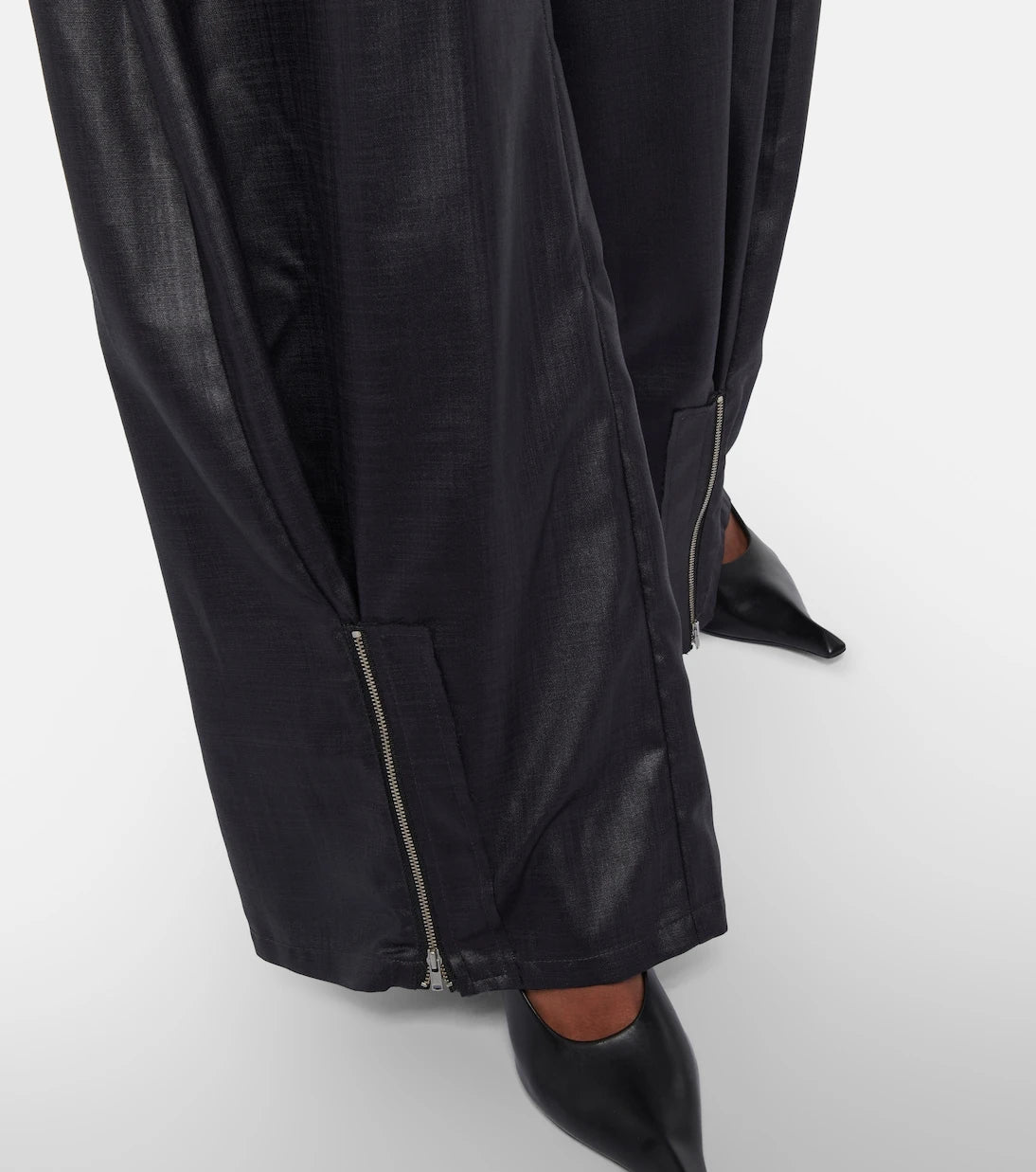 Didu - Zip-detail silk wide-leg pants