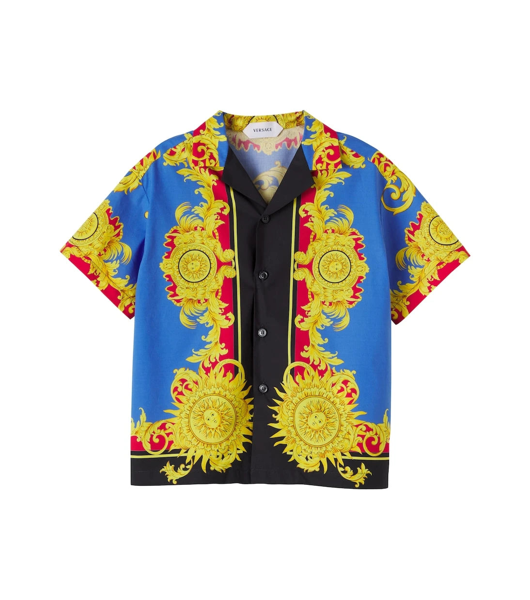 Versace Kids - Printed cotton poplin shirt