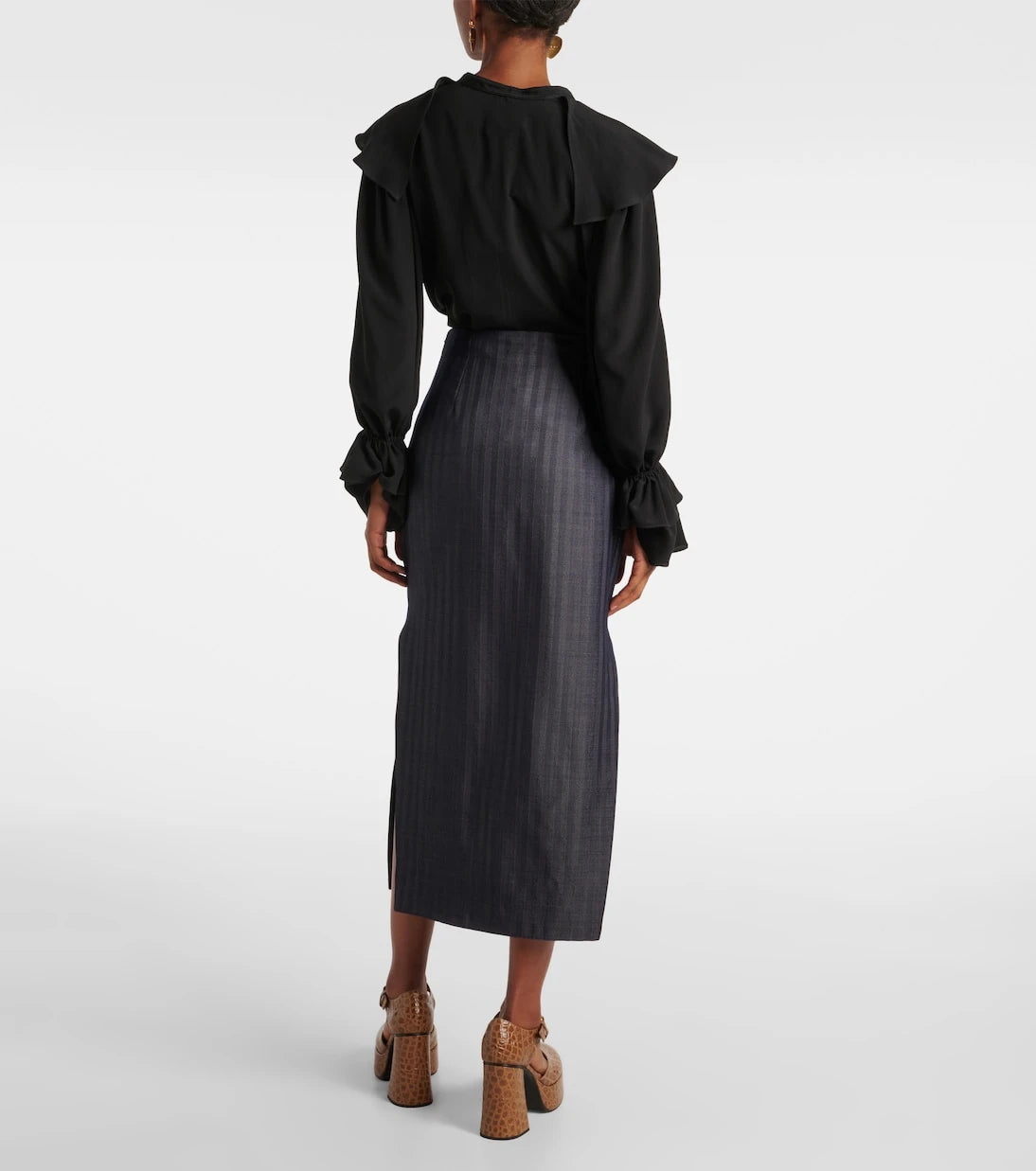 Etro - Wool-blend pencil skirt