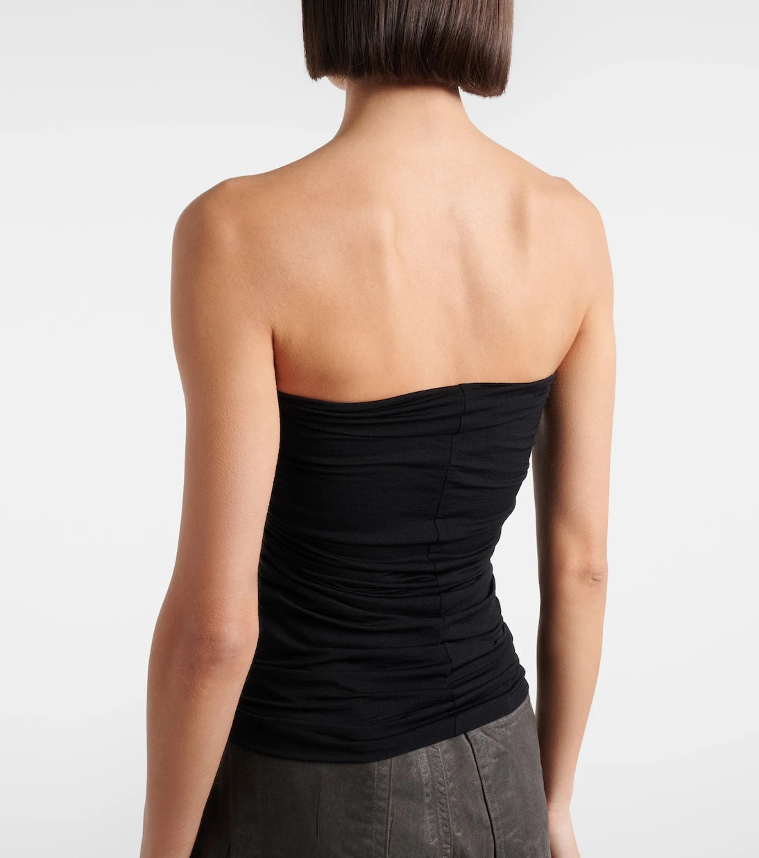 Rick Owens - Cutout ruched strapless top