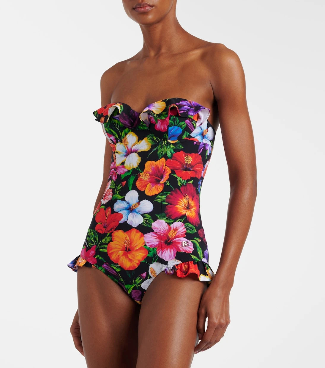 Dolce&Gabbana - Floral ruffled swimsuit