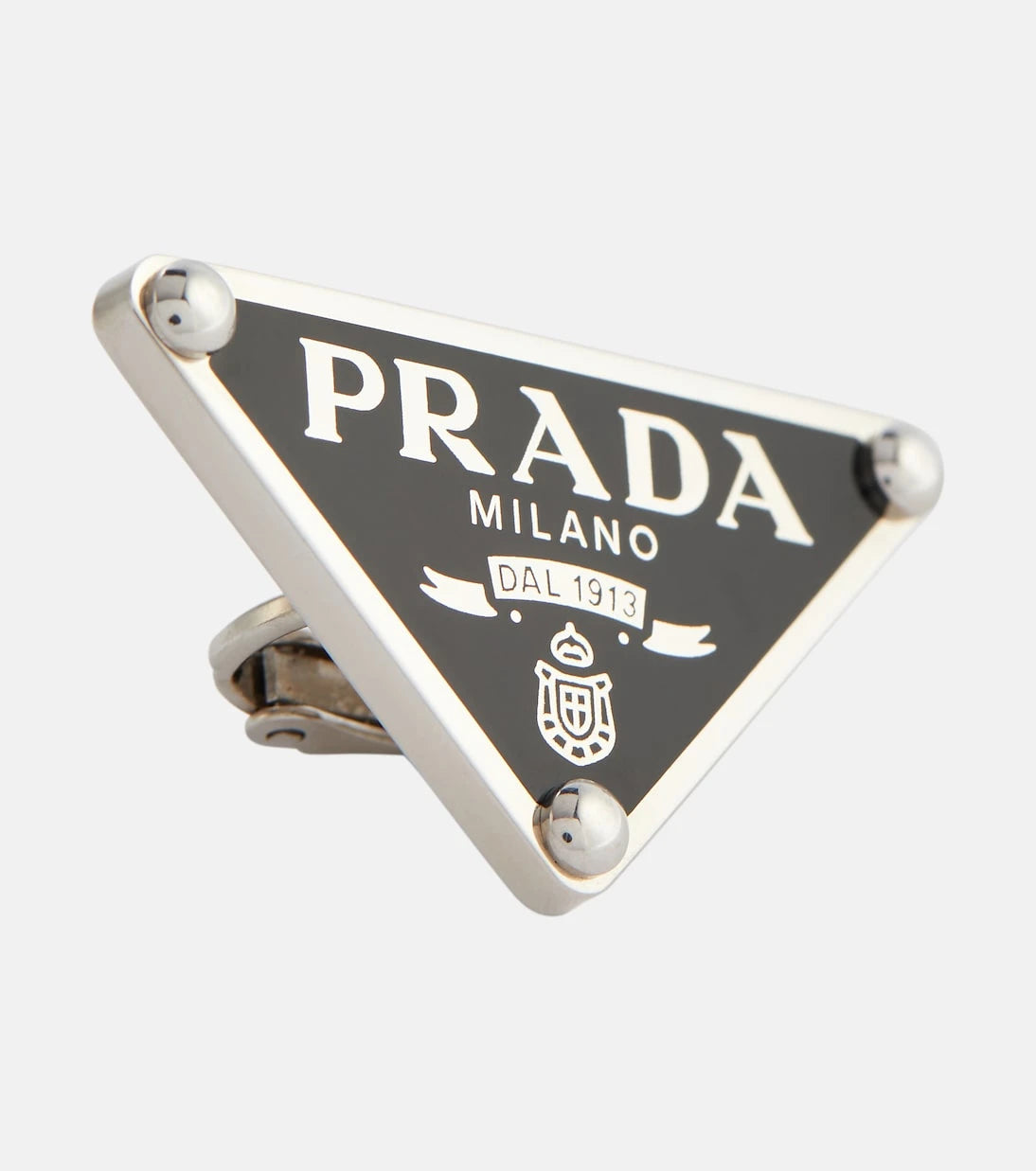 Prada - Logo clip-on single earring