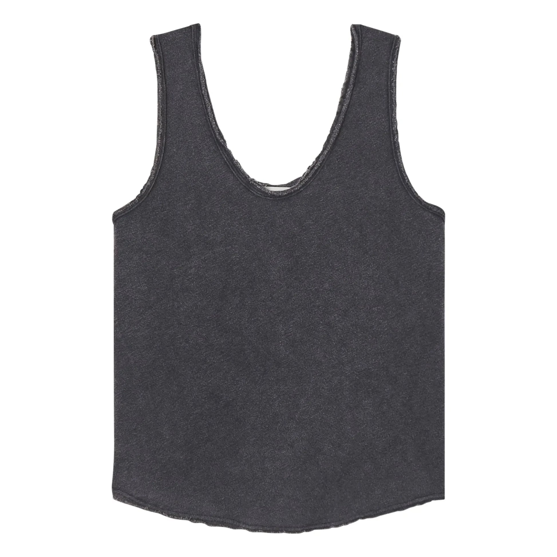 American Vintage - U-neck tank top Sonoma | Black