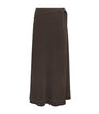 Tory Burch Brown Jersey Belted Maxi Skirt