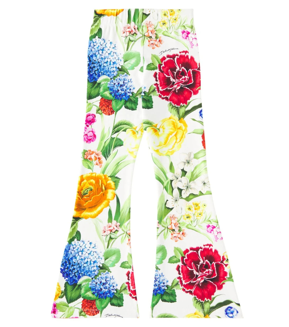 Dolce&Gabbana Kids - Floral cotton-blend flared pants