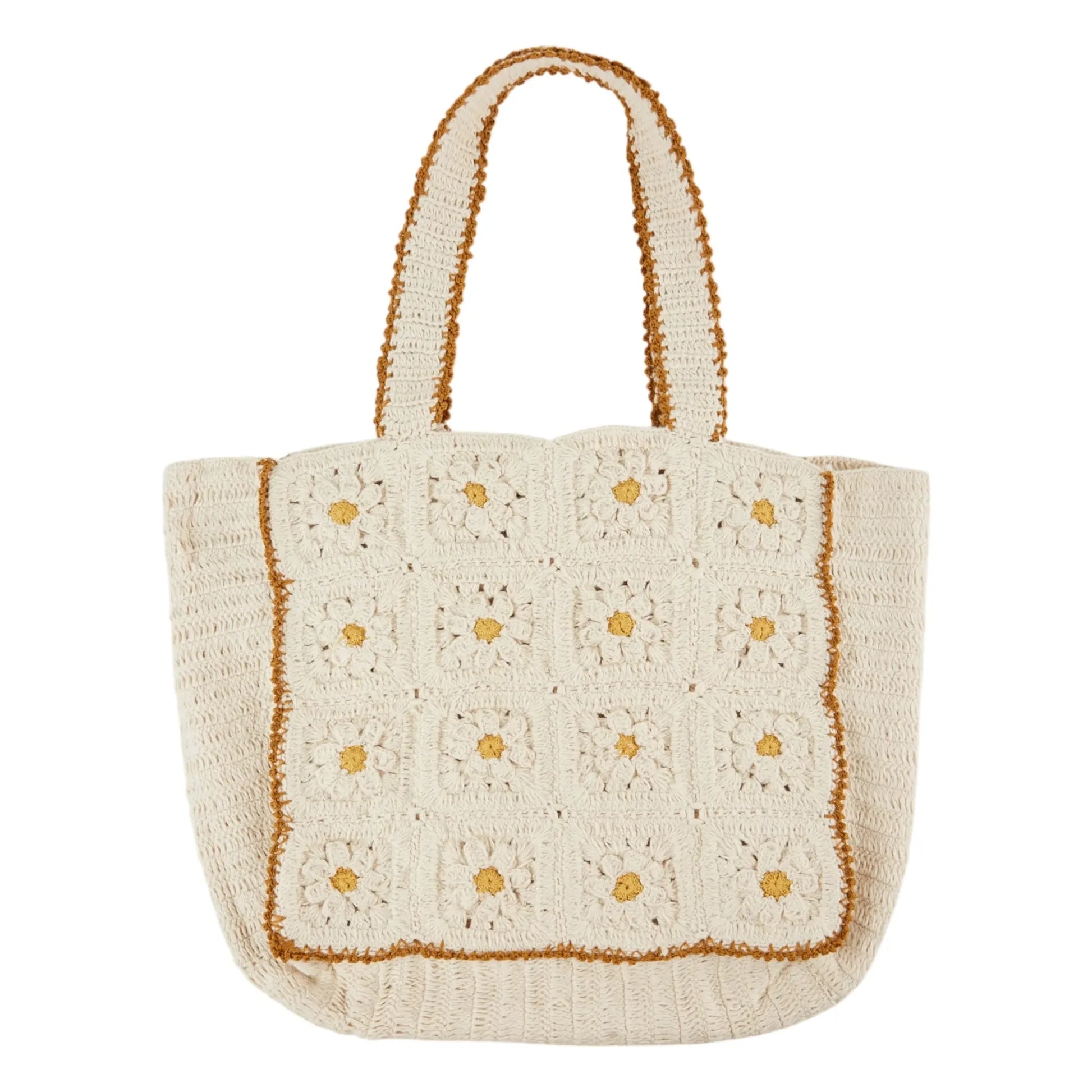 Emile et Ida - Flower Crochet Bag | Cream