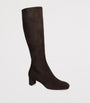 aeyde Brown Suede Mary Knee-High Boots 45