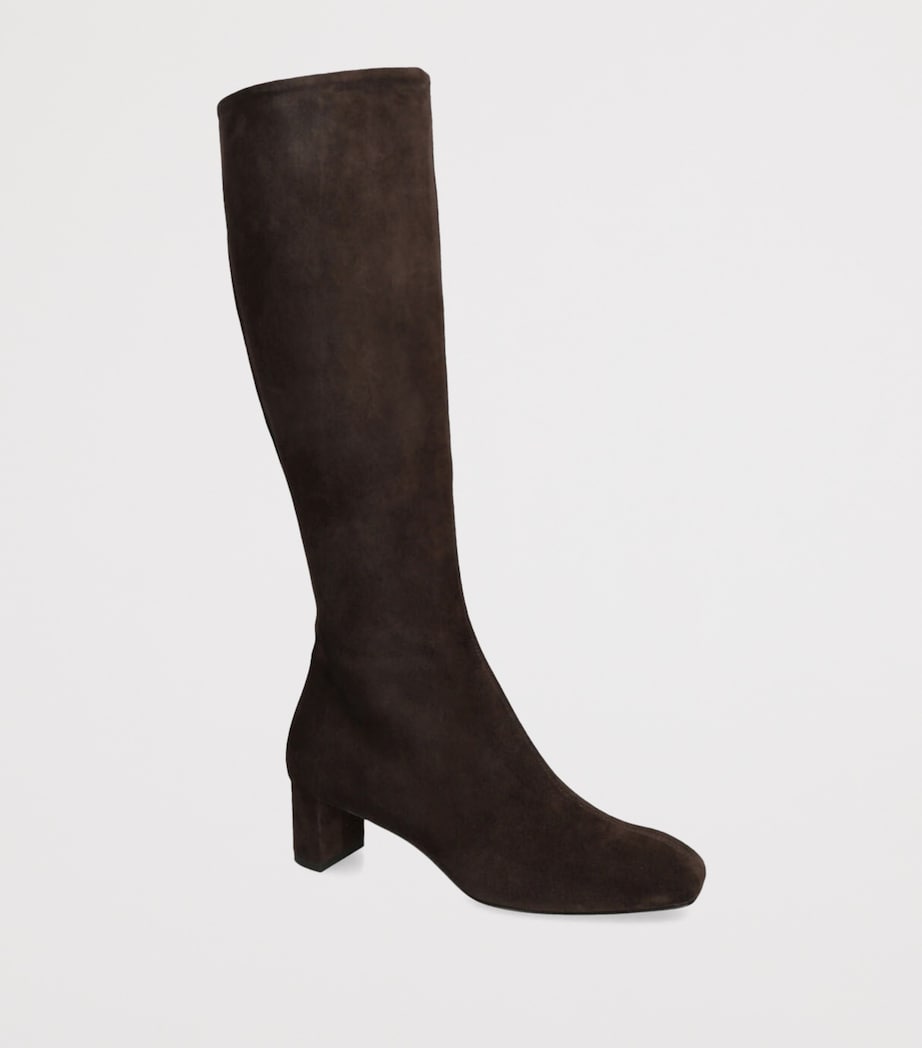 aeyde Brown Suede Mary Knee-High Boots 45