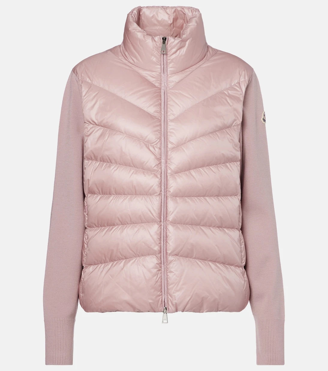Moncler - Down-paneled virgin wool cardigan