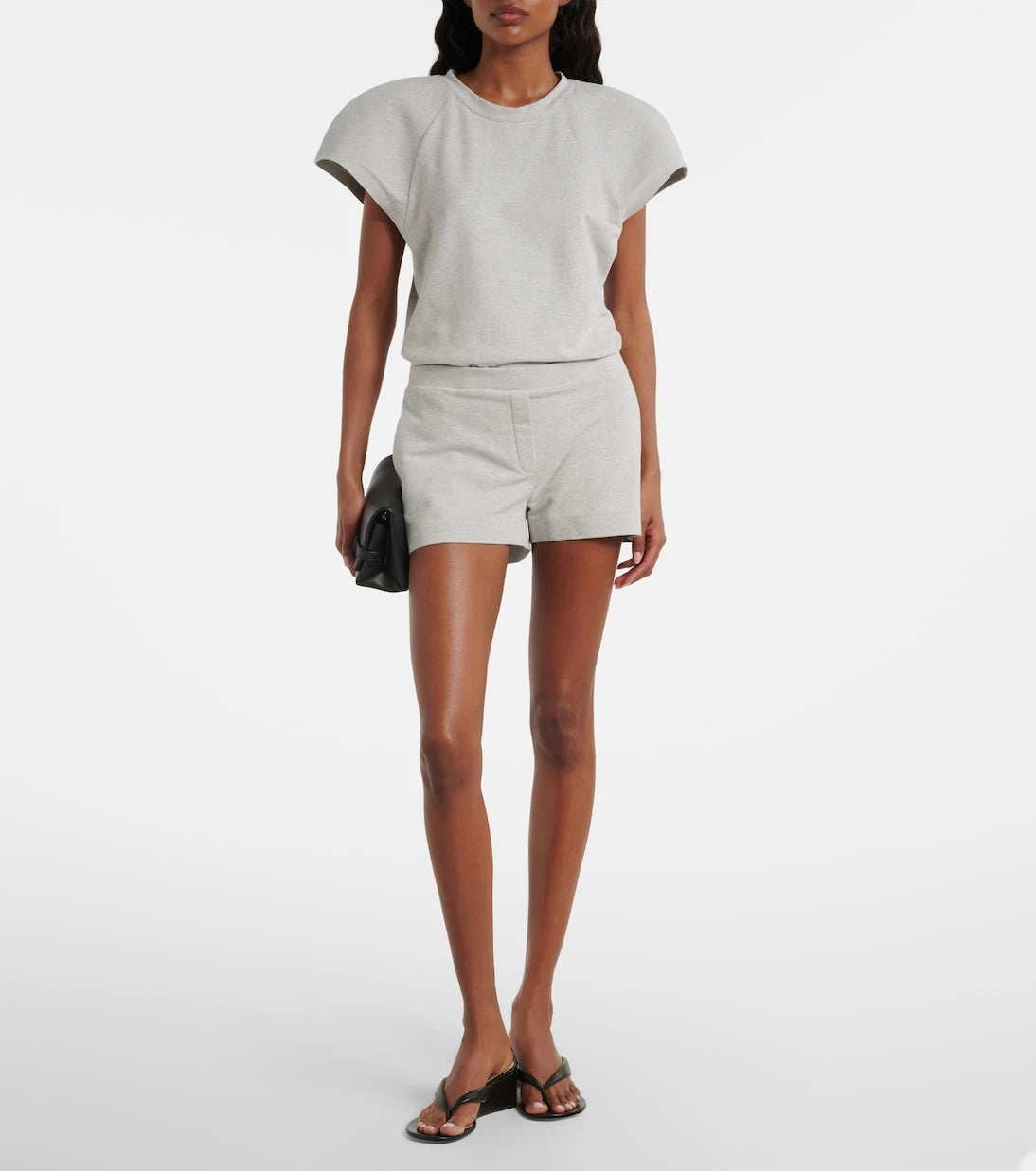 Norma Kamali - Cotton-blend jersey shorts