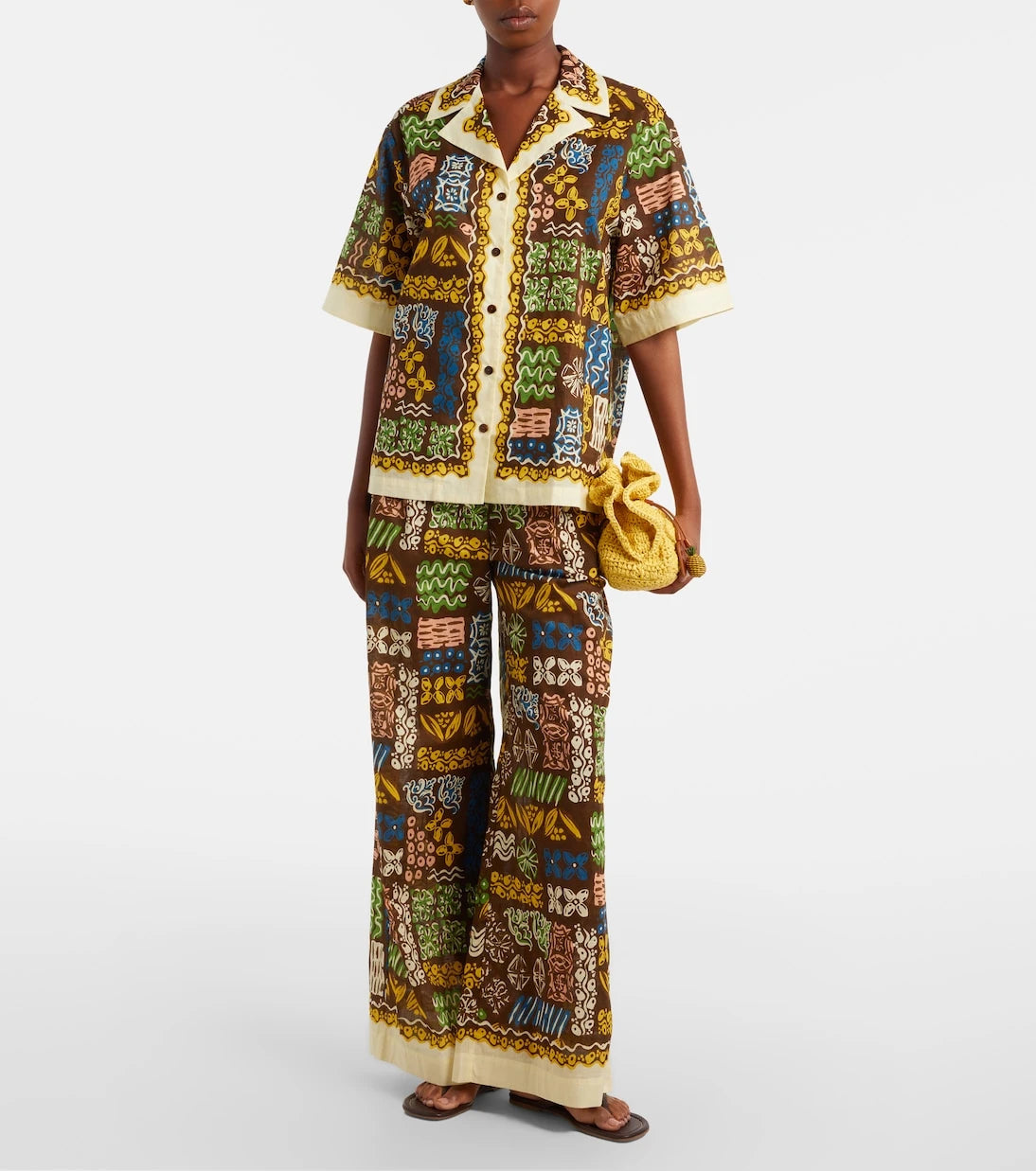 Alémais - Minnie printed cotton bowling shirt