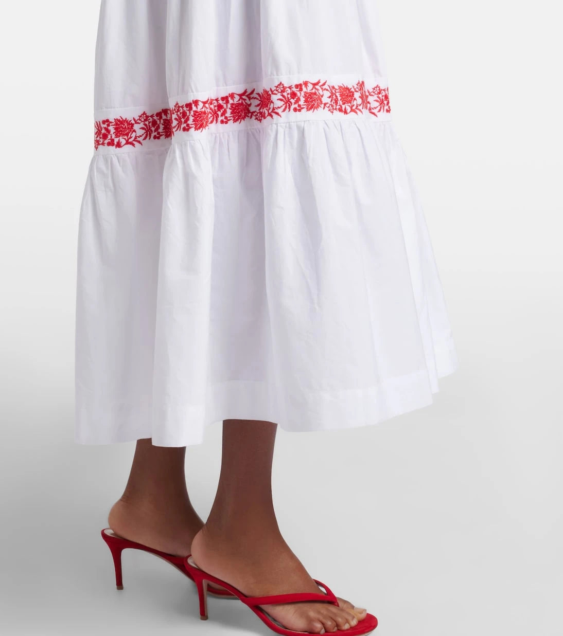 Heidi Klein - Petalia embroidered cotton maxi dress