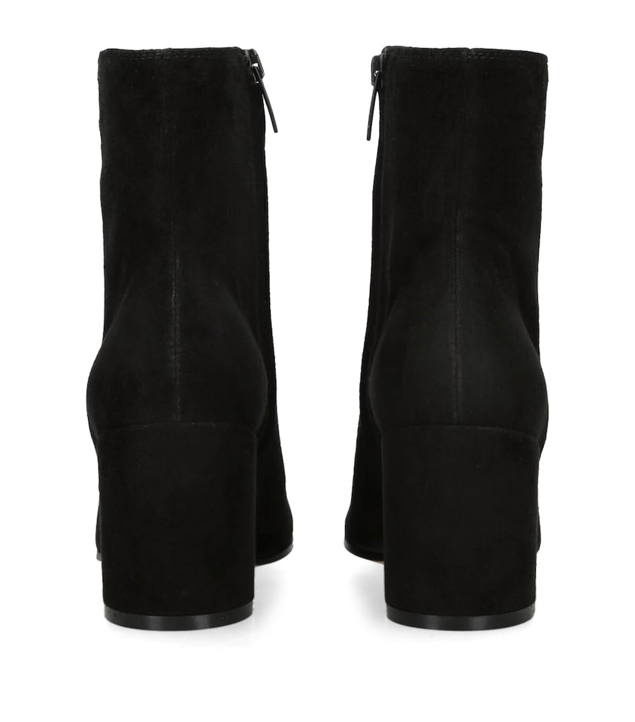 Gianvito Rossi Black Suede Camoscio Stivale Ankle Boots 70