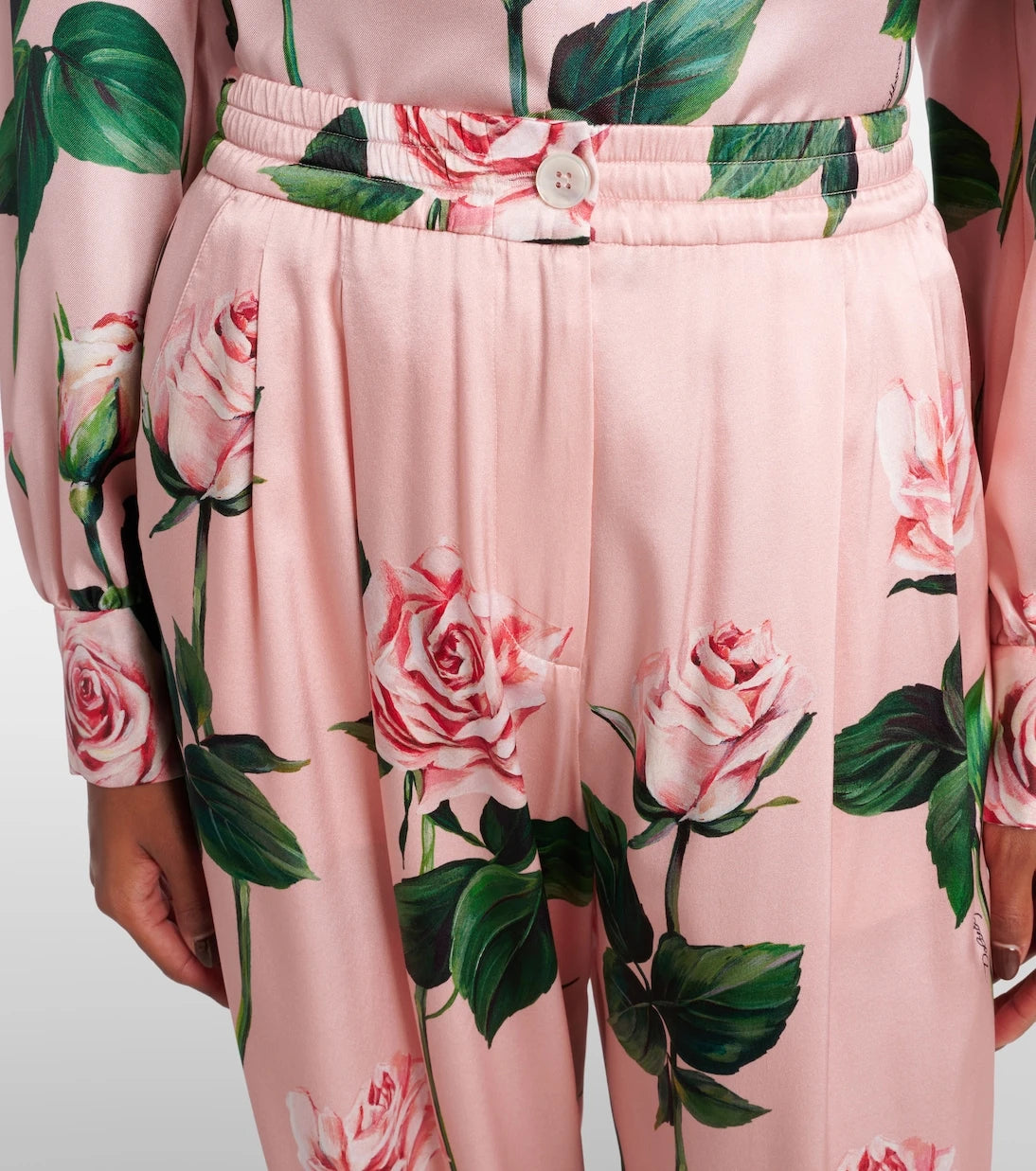 Dolce&Gabbana - Floral silk-blend satin palazzo pants