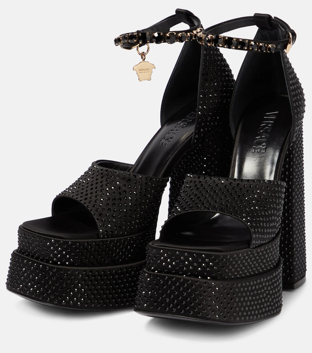 Versace - Medusa Aevitas embellished platform sandals