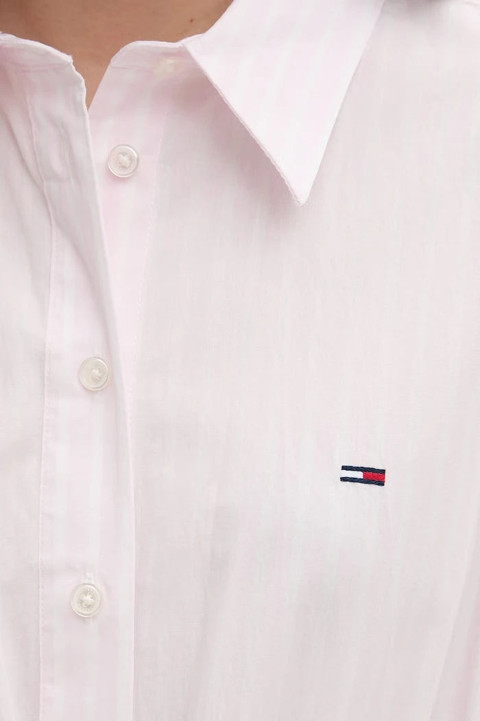 Tommy Jeans pamuk gömlek elbise