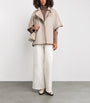 Max Mara White Cotton-Blend Jersey Trousers