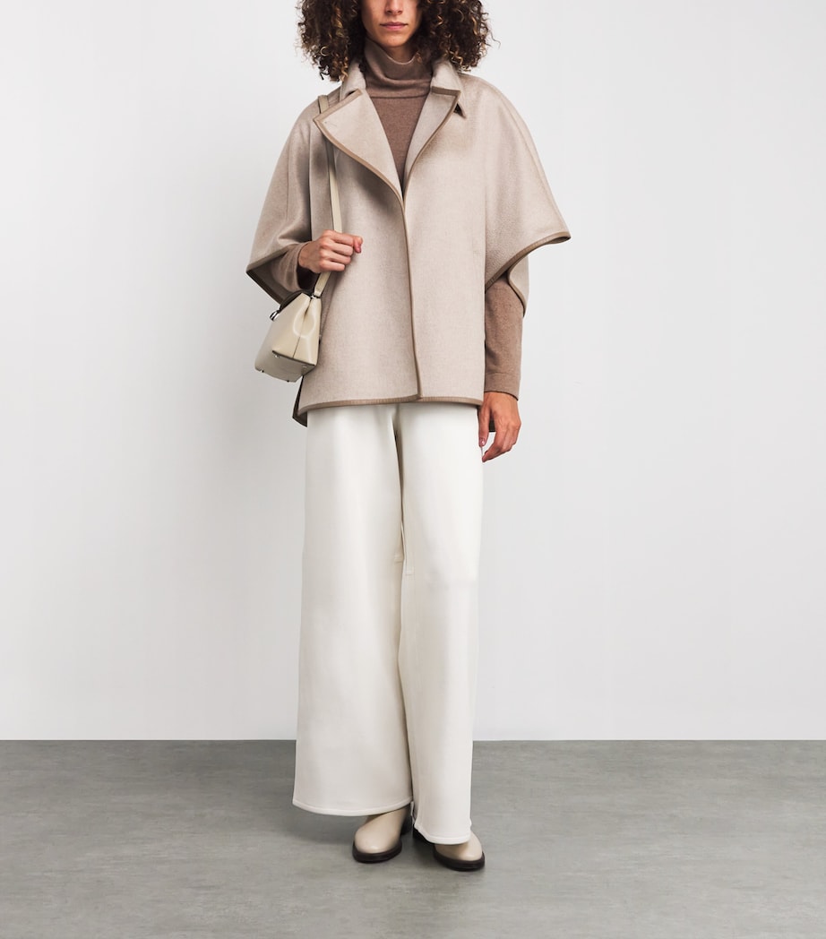 Max Mara White Cotton-Blend Jersey Trousers