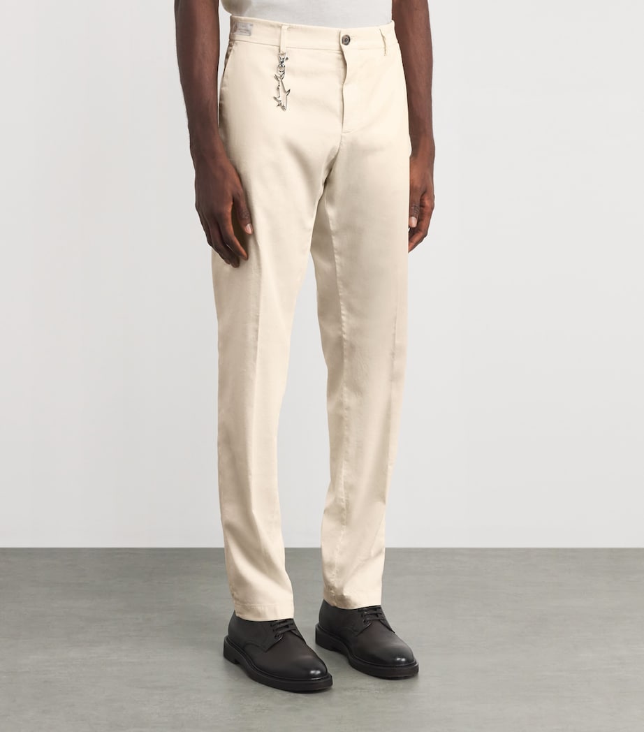 Paul & Shark Cotton-Silk-Blend Straight Chinos
