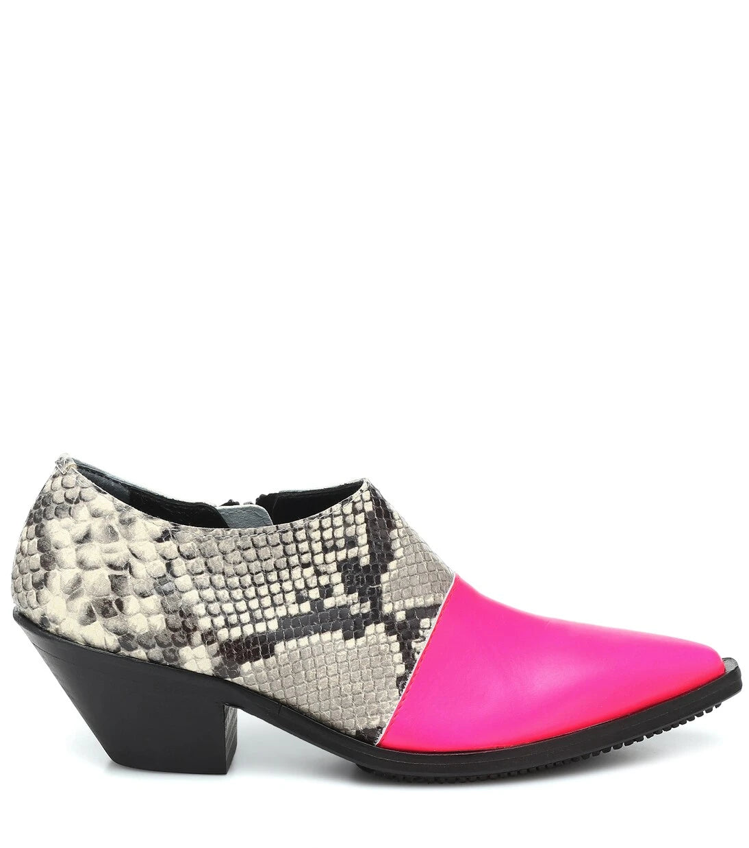 Junya Watanabe - Snake-effect leather ankle boots