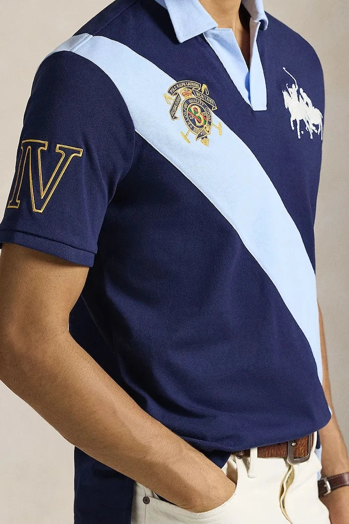 Памучна тениска с яка Polo Ralph Lauren