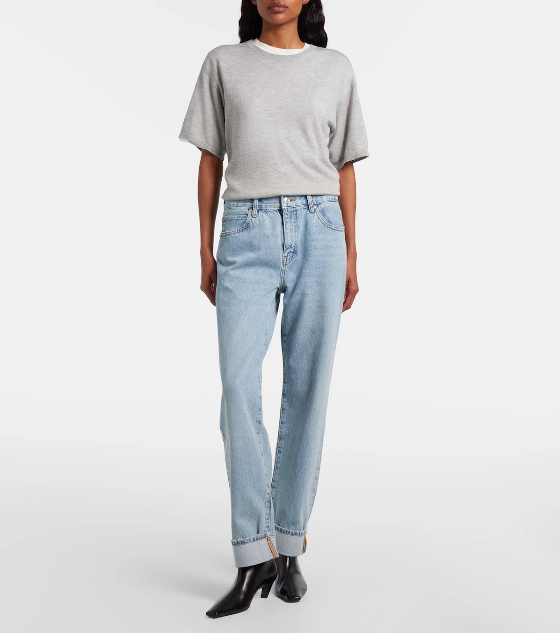 Frame - The Hang Cuff straight jeans