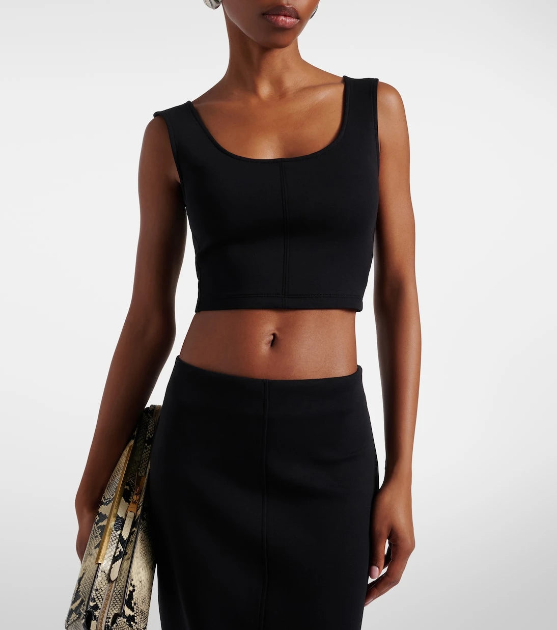 'S Max Mara - Dire cotton-blend crop top