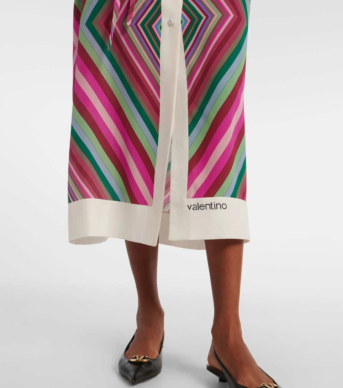 Valentino - Rhombus 75 silk shirt dress
