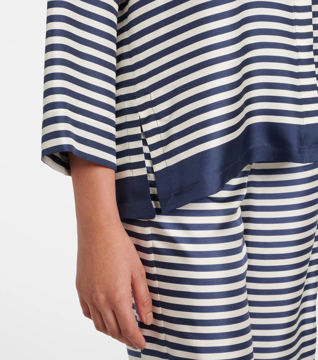 'S Max Mara - قميص مايا مخطط من الحرير