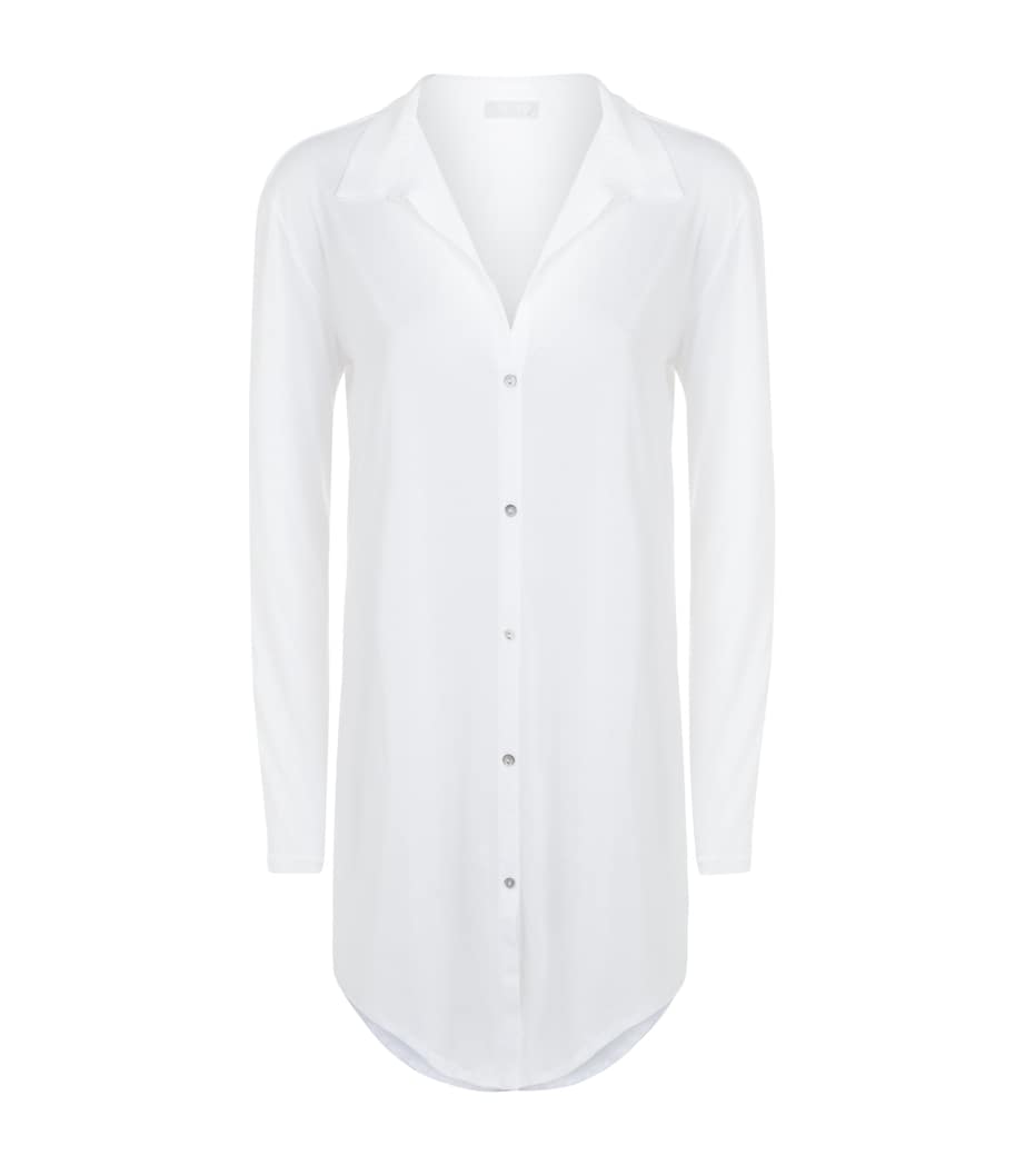 White Cotton Deluxe Boyfriend Nightshirt
