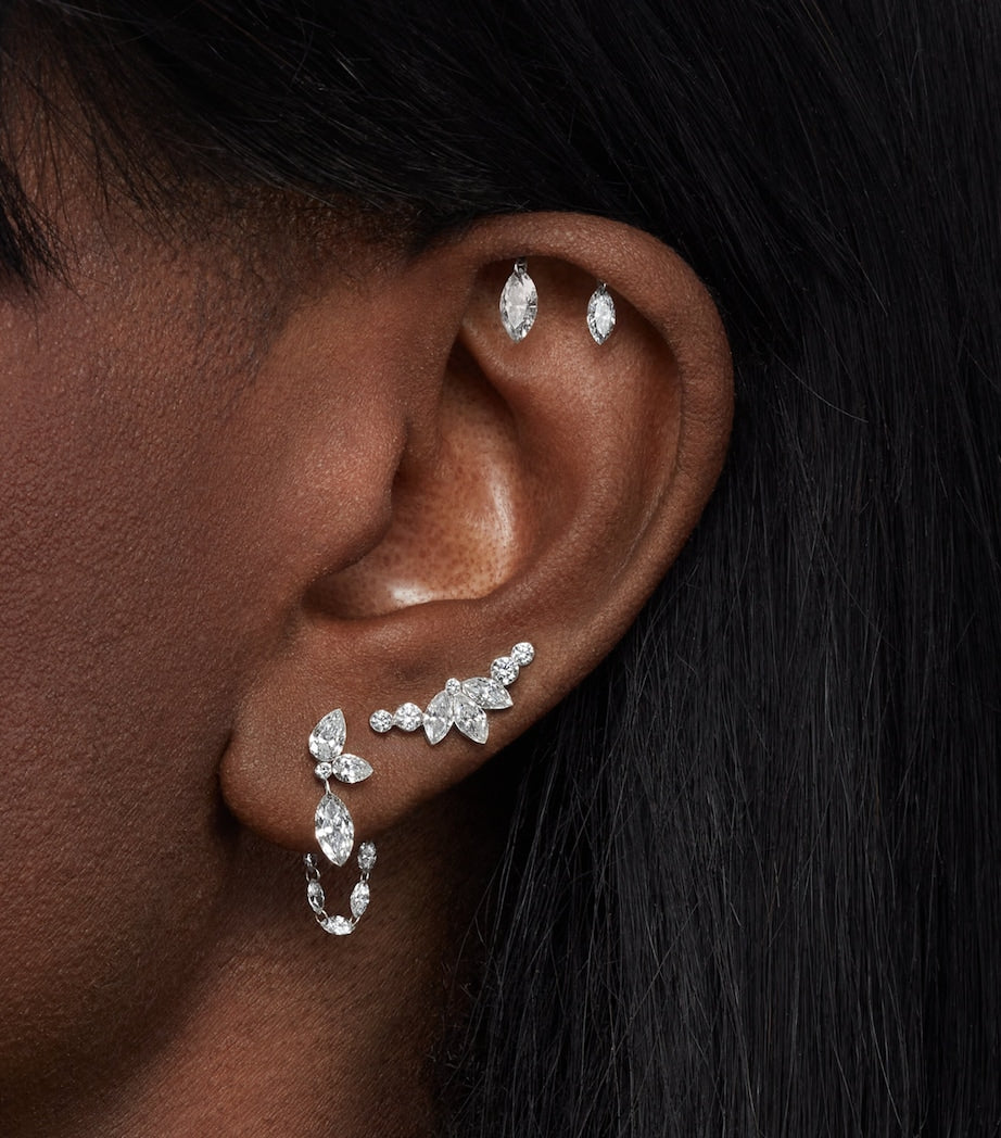 Maria Tash Grand Marquise Pear Diamond Echo Earring (Direction A, 13.7mm)