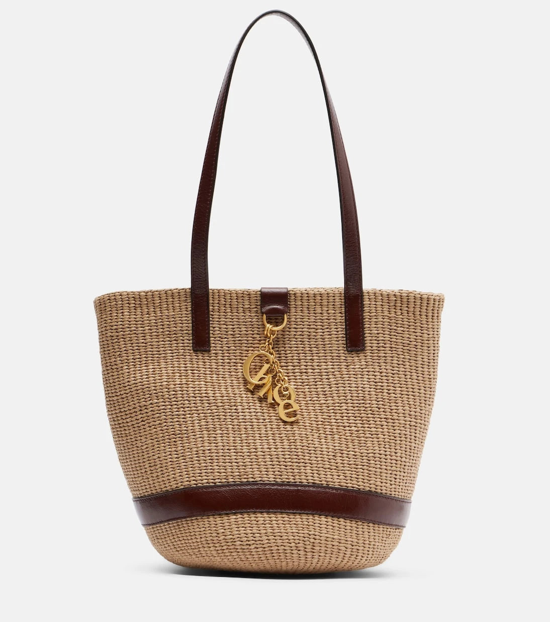 Chloé - Medium leather-trimmed basket bag