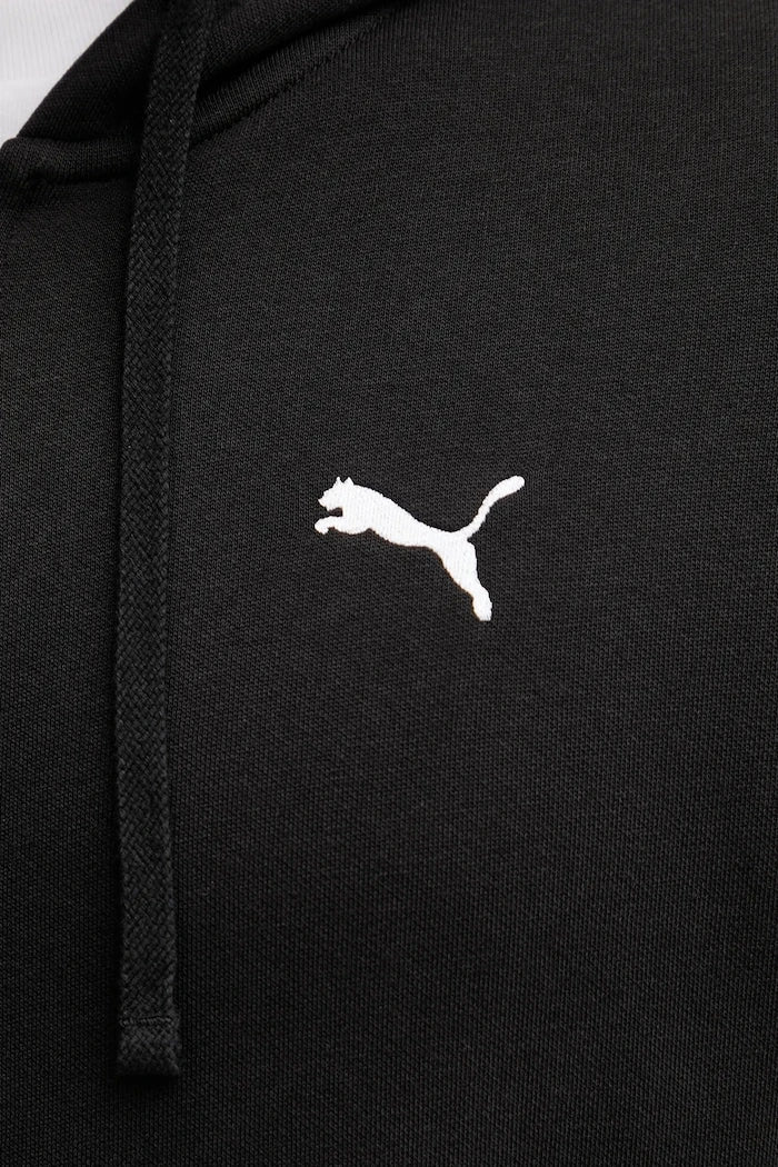 Pamuklu fermuarlı kapüşonlu erkek Puma sweatshirt