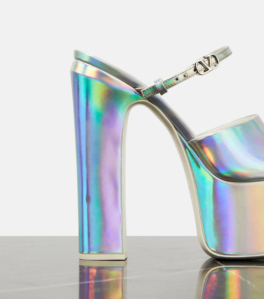 Valentino Garavani - VLogo holographic platform sandals