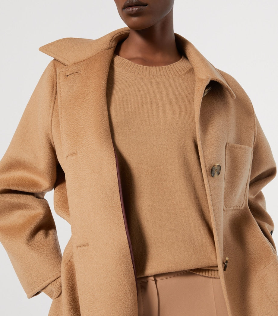 Beige Virgin Wool Coat