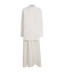 Róhe White Cotton-Silk Midi Dress