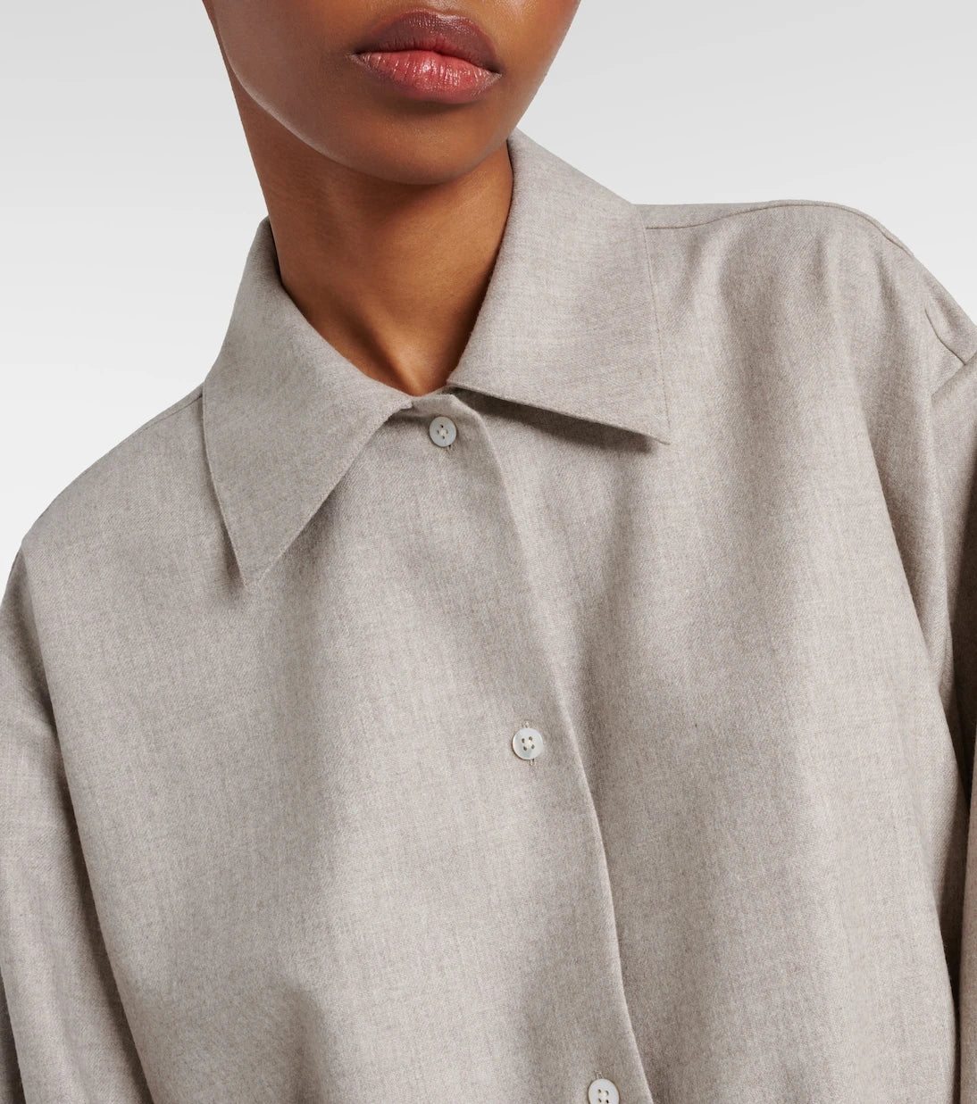 The Row - Komako wool and cashmere shirt